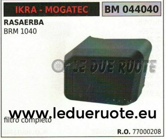 77000208 FILTRO ARIA COMPLETO RASAERBA TOSAERBA IKRA MOGATEC BRM 1040