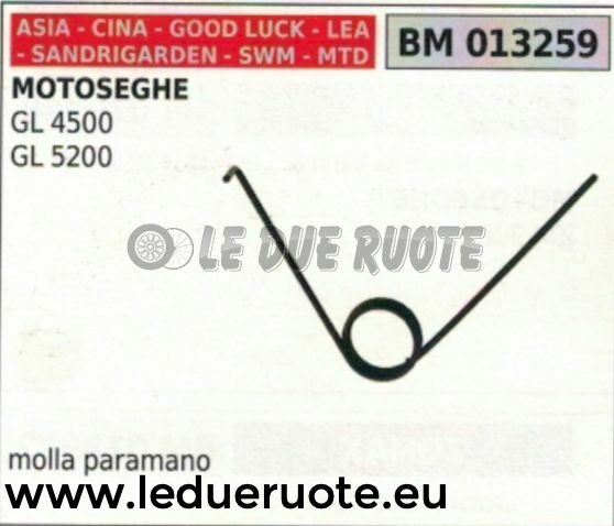 MOLLA PARAMANI FRENO MOTOSEGA CINESE IMPORTAZIONE SANDRIGARDEN GL 4500 5200