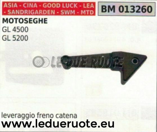 LEVERAGGIO FRENO CATENA MOTOSEGA CINESE IMPORTAZIONE SANDRIGARDEN GL 4500 5200
