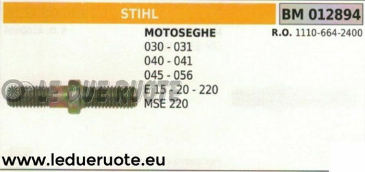 11106642400 PRIGIONIERO BULLONE BARRA MOTOSEGA STIHL E15 E20 MSE 220
