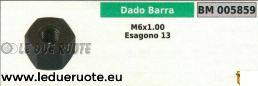 DADO BARRA MOTOSEGA UNIVERSALE ESAGONO CHIAVE 13 M 6x1.00