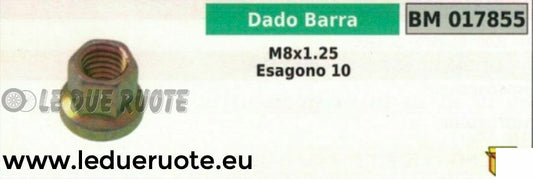 DADO BARRA MOTOSEGA UNIVERSALE ESAGONO CHIAVE 10 M 8x1.25