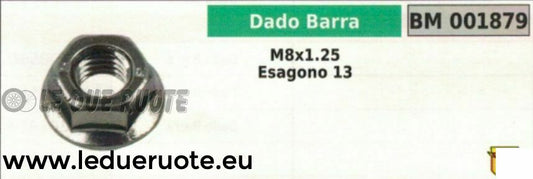 DADO BARRA MOTOSEGA UNIVERSALE ESAGONO CHIAVE 13 M 8x1.25