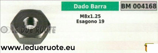 DADO BARRA MOTOSEGA UNIVERSALE ESAGONO CHIAVE 19 M 8x1.25