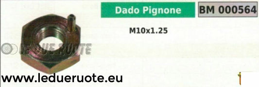 DADO BARRA PIGNONE MOTOSEGA UNIVERSALE ESAGONO M 10x1.25