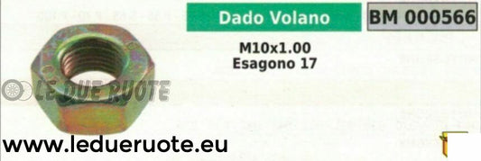 DADO BARRA PIGNONE DADO VOLANO MOTOSEGA UNIVERSALE ESAGONO M 10x1 CHIAVE 17