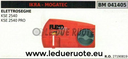 27190819 CARTER COPRICATENA MOTOSEGA ELETTRICA ELETTROSEGA IKRA MOGATEC KSE 2540
