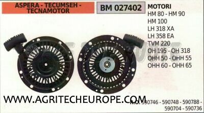 CARTER AVVIAMENTO MOTORE TECUMSEH ASPERA TECNAMOTOR TVM 220 OH 195 318 OHH 50