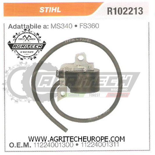 11224001300  BOBINA  ELETTRONICA  CENTRALINA MOTOSEGA  STIHL MS340 FS360