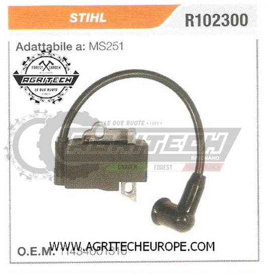 11434001310  BOBINA  ELETTRONICA  CENTRALINA MOTOSEGA  STIHL MS251
