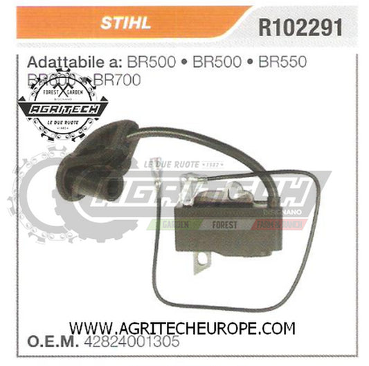 42824001305  BOBINA  ELETTRONICA  SOFFIATORE ATOMIZZATORE STIHL BR500 BR550