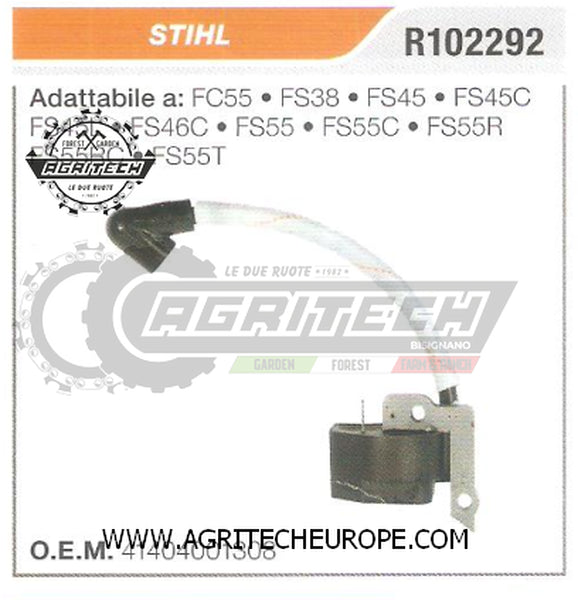 41404001308  BOBINA  ELETTRONICA CENTRALINA DECESPUGLIATORE STIHL   FS55C  FS55R
