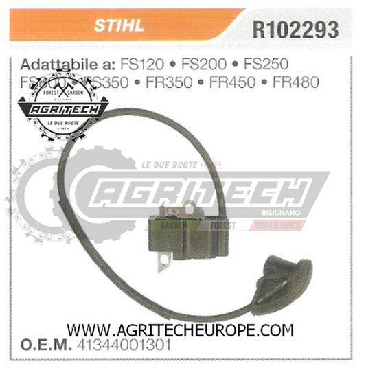 41344001301  BOBINA  ELETTRONICA CENTRALINA DECESPUGLIATORE STIHL   FS250  FS300
