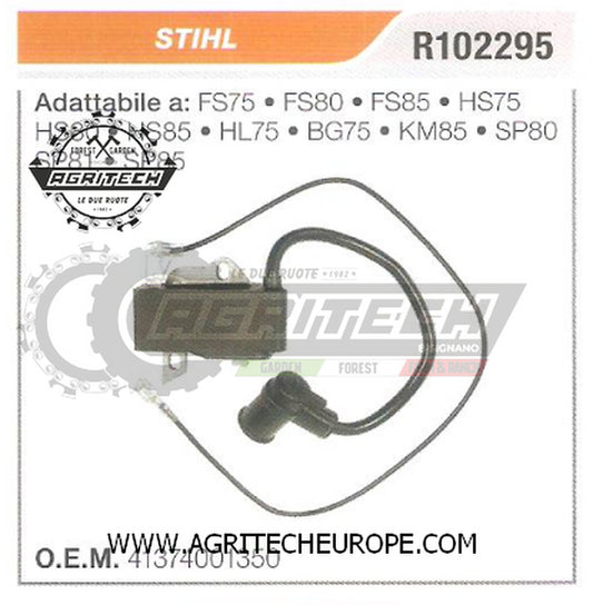 41374001350 BOBINA  ELETTRONICA CENTRALINA DECESPUGLIATORE STIHL HL75 BG75 KM85