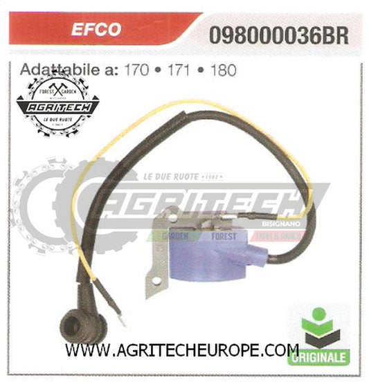 098000036BR BOBINA ELETTRONICA CENTRALINA MOTOSEGA EFCO  170 171 180  ORIGINALE