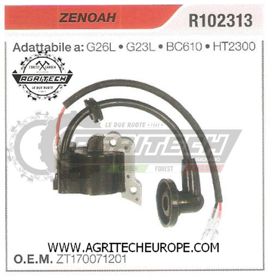 ZT170071201 BOBINA ELETTRONICA CENTRALINA MOTOSEGA ZENOAH G26L G23L BC610 HT2300