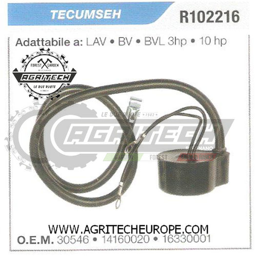 14160020 BOBINA ELETTRONICA CENTRALINA TECUMSEH MOTORI   LAV  BV  BVL-3HP 10-HP