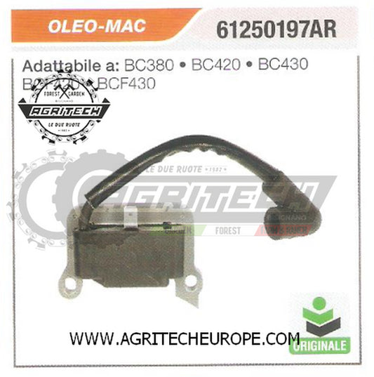 61250197AR BOBINA ELETTRONICA  DECESPUGLIATORE OLEO-MAC BC420 BC380 ORIGINALE