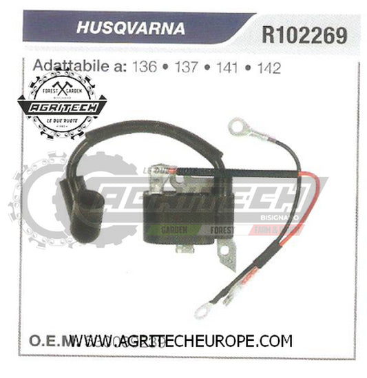 530039239  BOBINA ELETTRONICA CENTRALINA MOTOSEGA HUSQVARNA 136 137 ORIGINALE