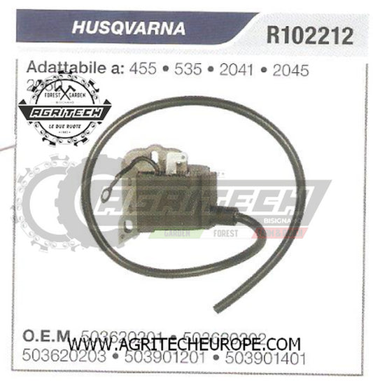 503620201 BOBINA ELETTRONICA CENTRALINA MOTOSEGA HUSQVARNA 455