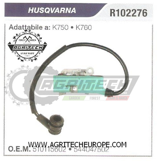 544047502 BOBINA ELETTRONICA HUSQVARNA MOTO-TRONCATRICE MOTORE K750