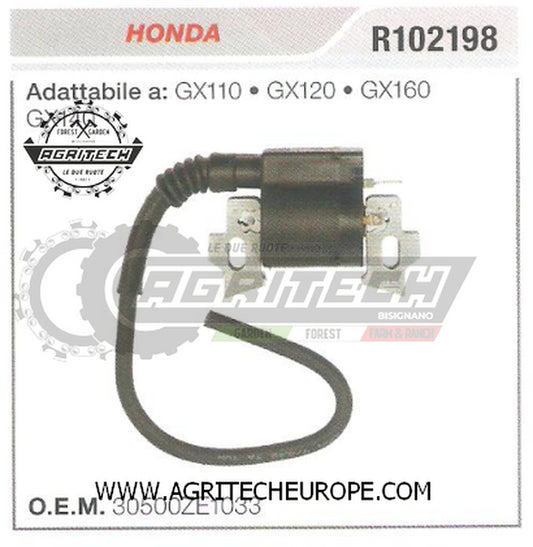 30500ZE1033 BOBINA ELETTRONICA HONDA MOTORE GX110 GX120 GX160 GX140