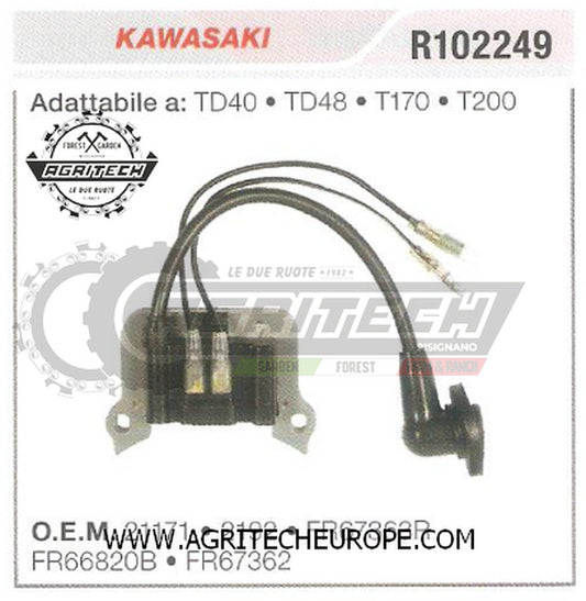FR67362 BOBINA ELETTRONICA CENTRALINA KAWASAKI TD40 TD48 T170 T200