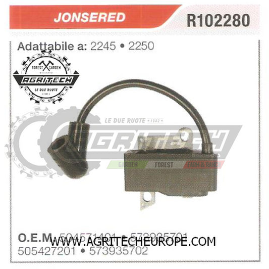 504571401  BOBINA ELETTRONICA CENTRALINA MOTOSEGA JONSERED 2245 2250