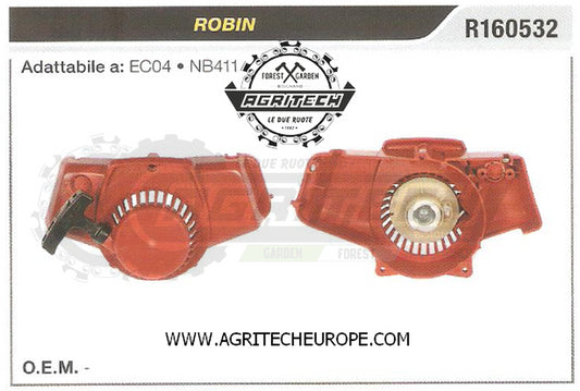 R160532 CARTER AVVIAMENTO COMPLETI  ROBIN MOTORE EC04 NB411 AVVIATORE