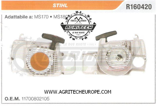 11700802105 CARTER AVVIAMENTO COMPLETI MOTOSEGA STIHL MS170 MS180 AVVIATORE