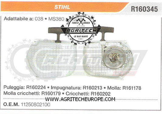 11250802100 CARTER AVVIAMENTO COMPLETI MOTOSEGA STIHL   MS381  AVVIATORE