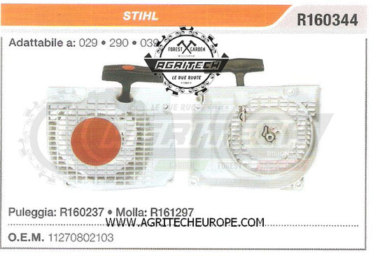 11270802103 CARTER AVVIAMENTO COMPLETI MOTOSEGA STIHL 029 290 039 AVVIATORE