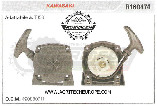 490880711 CARTER AVVIAMENTO COMPLETI AVVIATORE DECESPUGLIATORE KAWASAKI TJ53