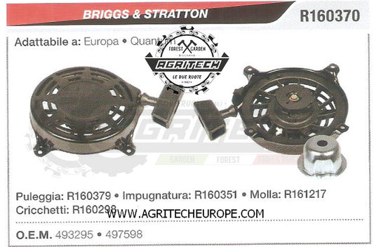 497598 CARTER AVVIAMENTO COMPLETI AVVIATORE BRIGGS & STRATTON EUROPA QUANTUM