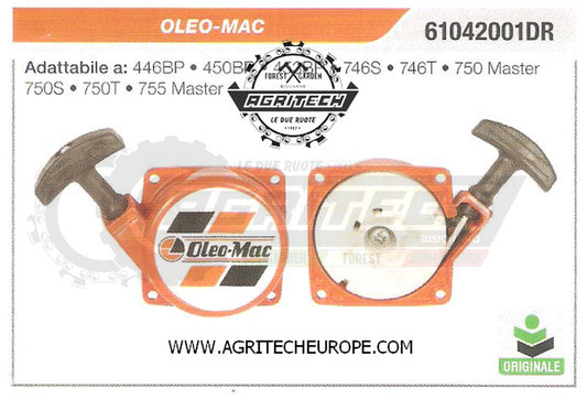 61042001DR CARTER AVVIAMENTO COMPLETI DECESPUGLIATORE OLEO MAC 755 MASTER