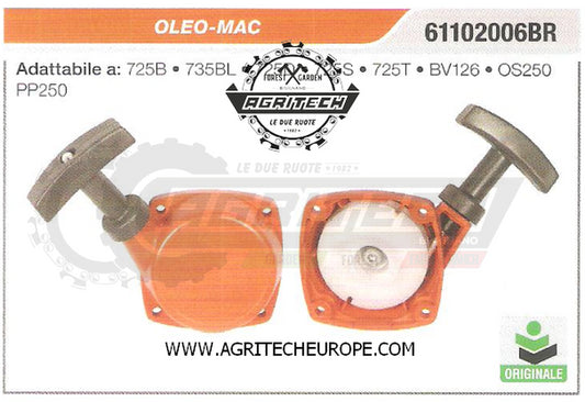 61102006BR CARTER AVVIAMENTO COMPLETI DECESPUGLIATORE OLEO MAC 725D ORIGINALE