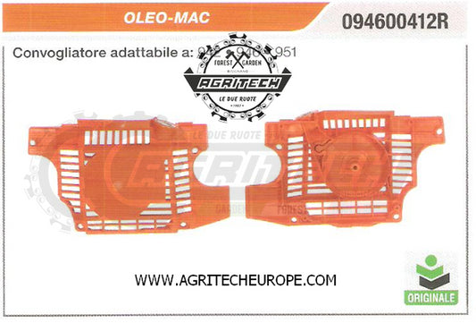 094600412R CARTER AVVIAMENTO NUDO MOTOSEGA OLEO MAC 942 946 951 ORIGINALE
