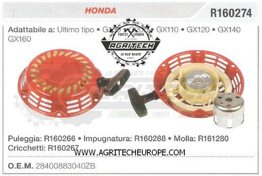 28400883040ZB CARTER AVVIAMENTO COMPLETI HONDA ULTIMO TIPO GX160 GX140 GX120