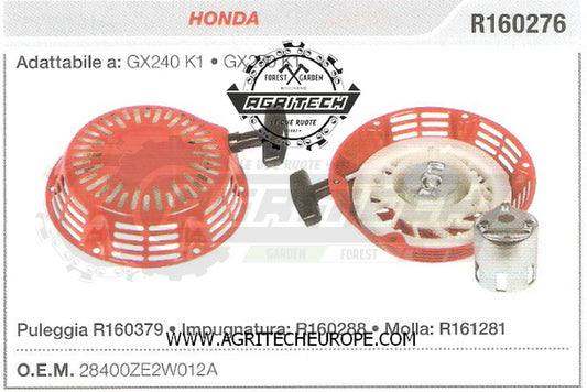 28400ZE2W012A CARTER AVVIAMENTO COMPLETI AVVIATORE MOTORE HONDA GX270-K1