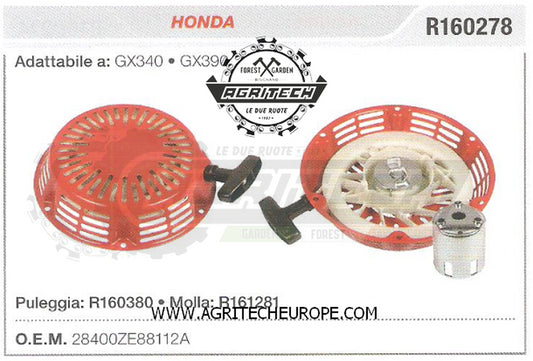 28400ZE88112A CARTER AVVIAMENTO COMPLETI AVVIATORE MOTORE HONDA GX340 GX390