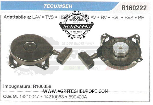 590420A CARTER AVVIAMENTO COMPLETI MOTORE TECUMSEH   LAV  TVS  H25  HS40  BV