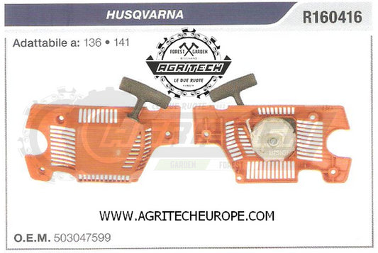 503047599 CARTER AVVIAMENTO COMPLETI AVVIATORE MOTOSEGA HUSQVARNA 136 141