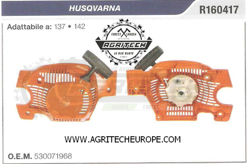 530071968 CARTER AVVIAMENTO COMPLETI AVVIATORE MOTOSEGA HUSQVARNA 137 142