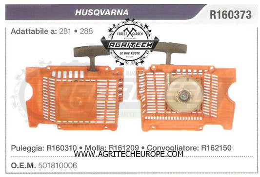 501810006 CARTER AVVIAMENTO COMPLETI AVVIATORE MOTOSEGA HUSQVARNA 281 288