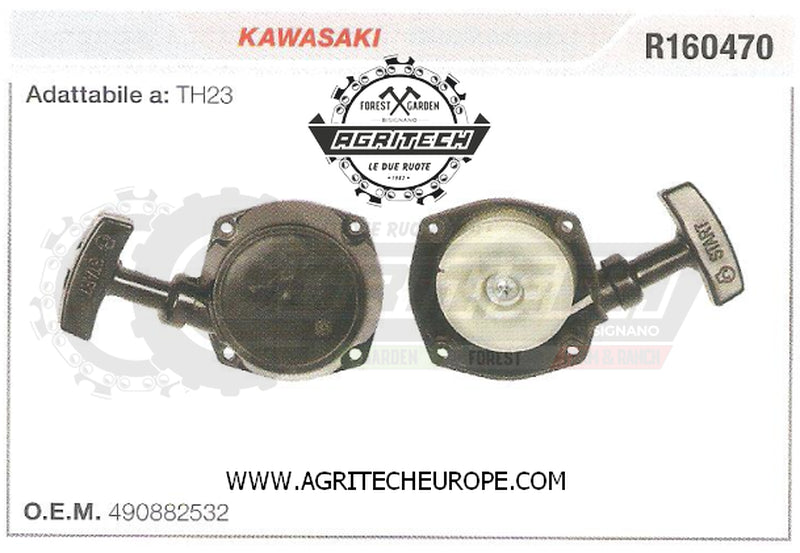 490882532 CARTER AVVIAMENTO COMPLETO AVVIATORE MOTORE KAWASAKI TH23