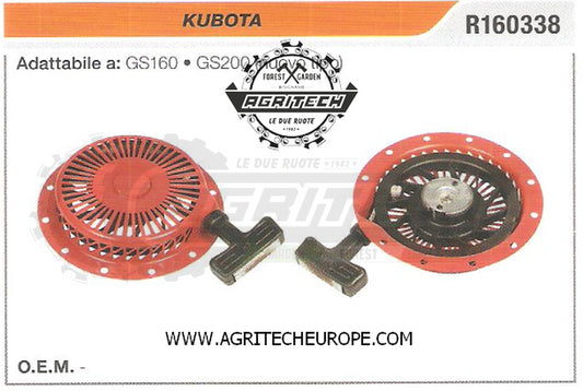 R160338 CARTER AVVIAMENTO COMPLETI AVVIATORE MOTORE KUBOTA GS160