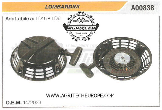1472033 CARTER AVVIAMENTO COMPLETI AVVIATORE MOTORE LOMBARDINI LD15 LD6