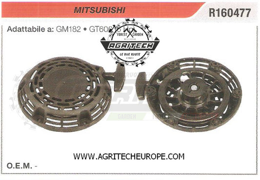 R160477 CARTER AVVIAMENTO COMPLETI AVVIATORE MITSUBISHI GM182  GT600(6 HP)