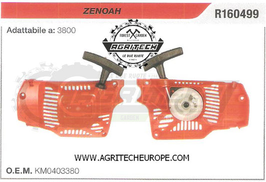 KM0403380 CARTER AVVIAMENTO COMPLETI AVVIATORE MOTOSEGA ZENOAH 3800