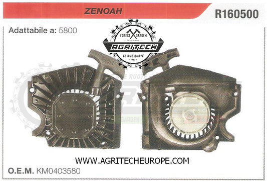 KM0403580 CARTER AVVIAMENTO COMPLETI AVVIATORE MOTORE ZENOAH 5800